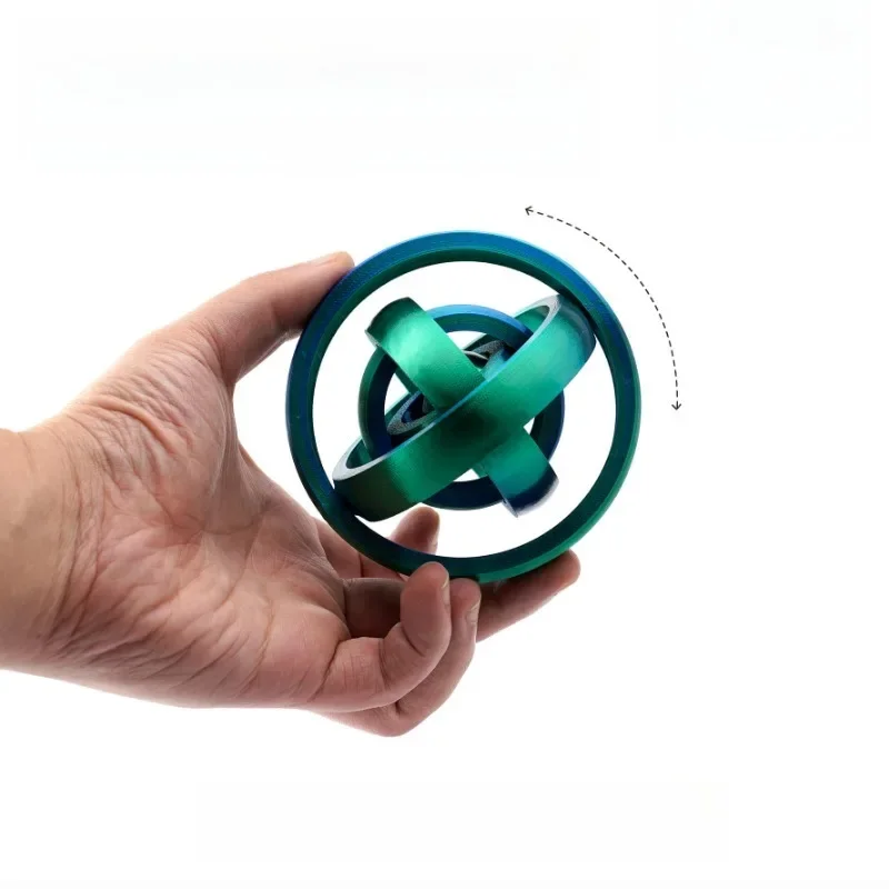 Disque de décompression interstellaire imprimé en 3D, jouet anti-Stress, spirale, Push, technologie, Flip Infinite, Spinner, Fidget Toys