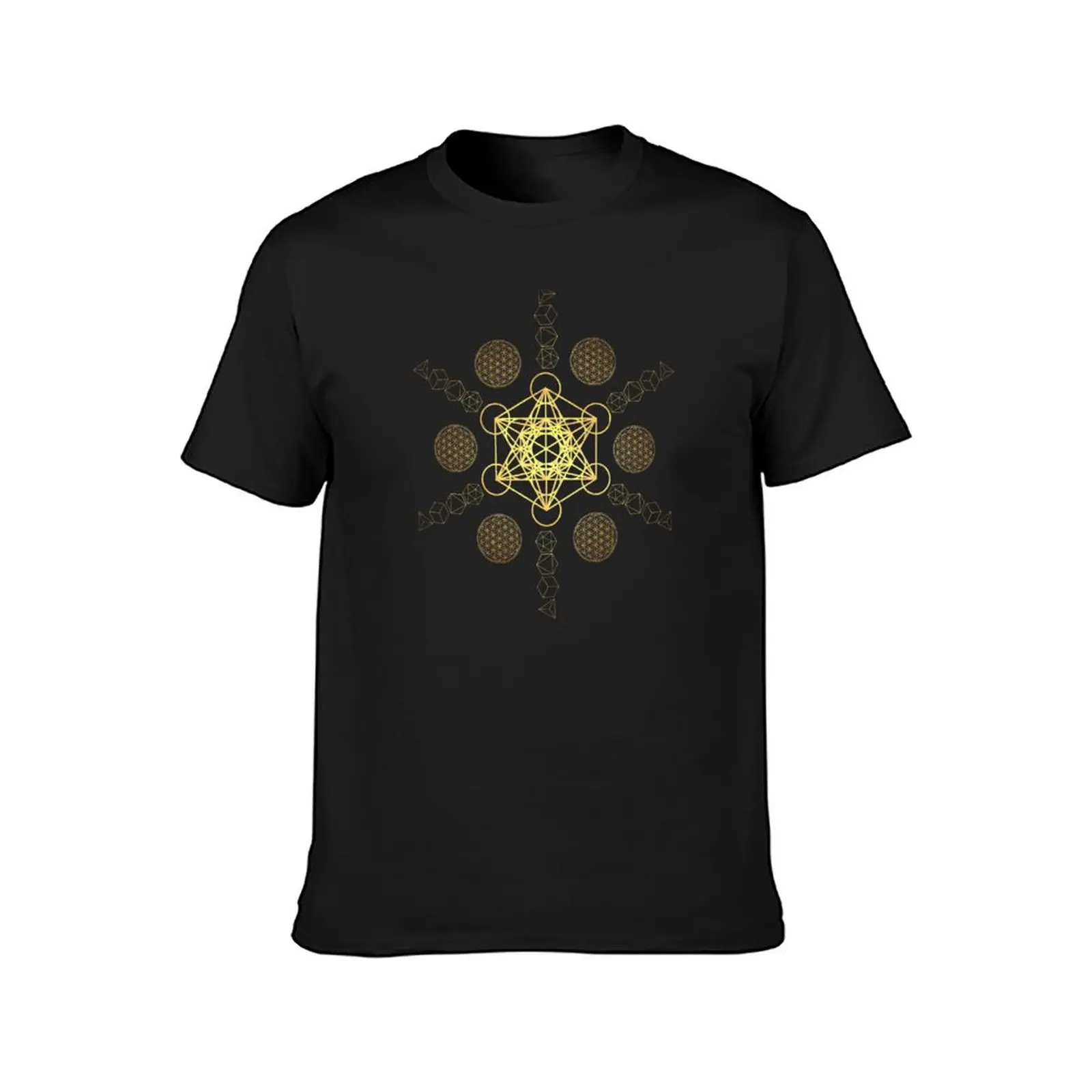 Metatron's Cube Flower of Life T-Shirt customs design your own korean fashion T-shirts for men cotton