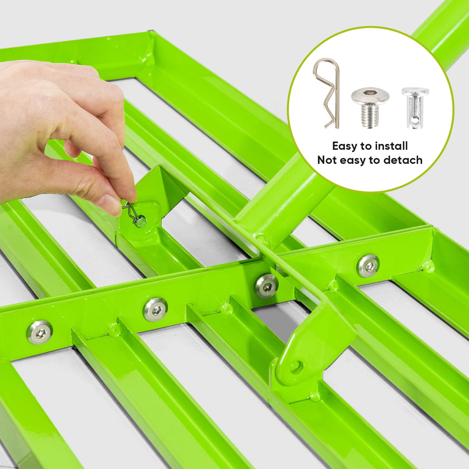 Deli 30x10 Inch Lawn Leveler with Adjustable Handle, Professional Grade Leveling Rake