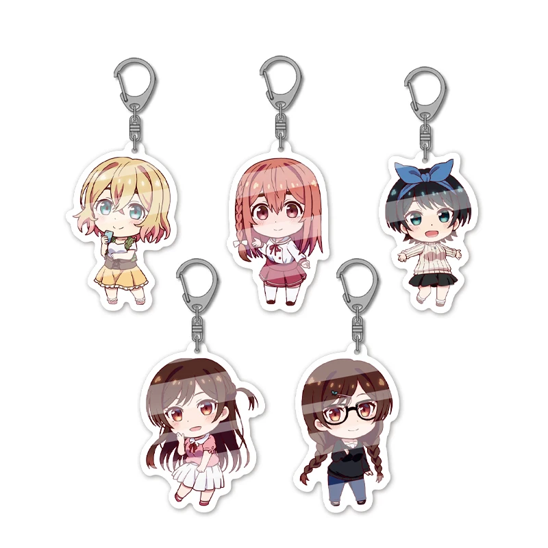 Japanese Anime Manga Characters Kawaii Acrylic Key Chain Keyring Strap Figure Hanging Accessories Keychain For Cosplayer Gifts - view 4