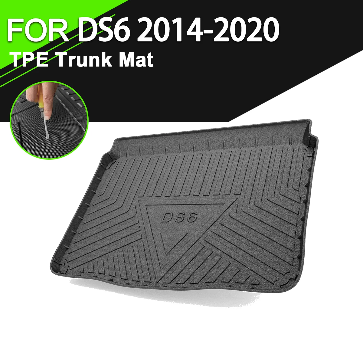 

Trunk Mat TPE FOR Peugeot DS6 2014-2020 Car Waterproof Non-Slip Rubber Cargo Liner Accessories