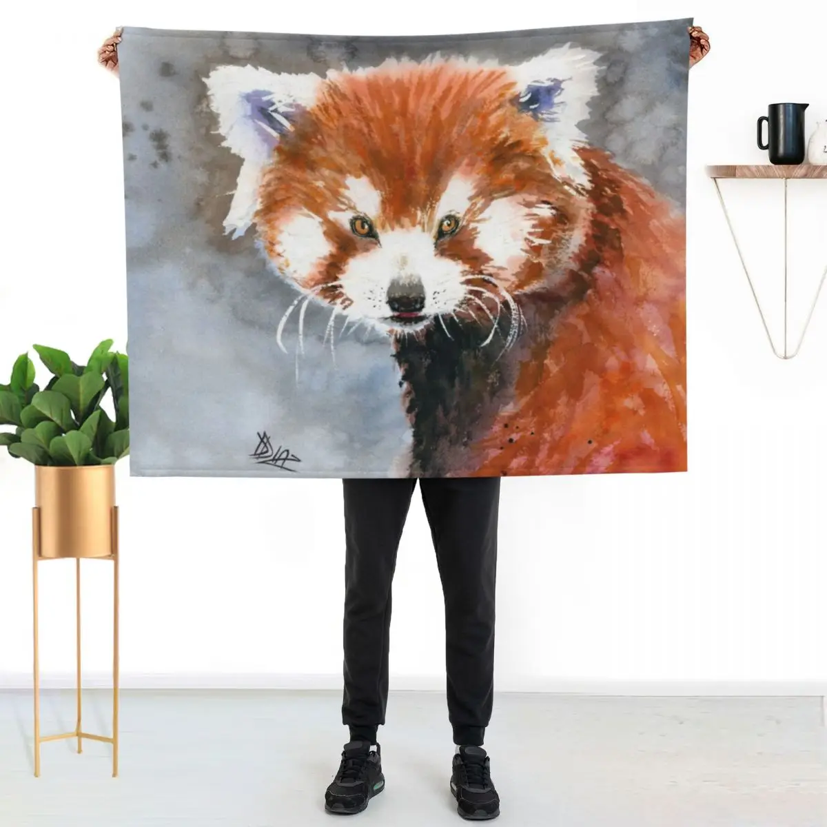 Red Panda Throw Blanket sofa bed Luxury Brand Soft Plush Plaid Furrys Luxury Throw anime Blankets