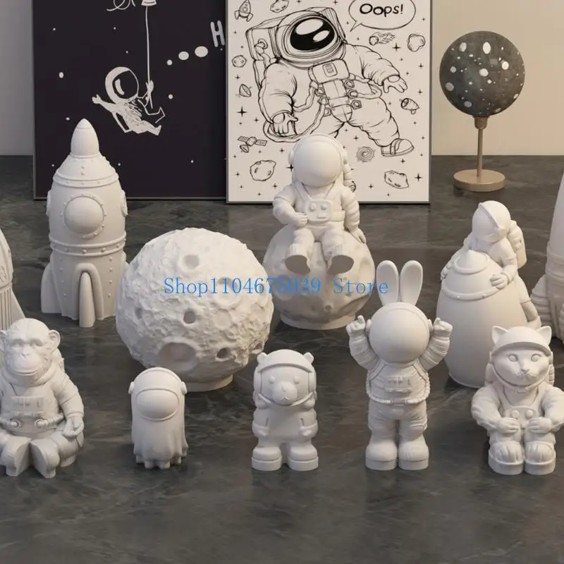 

5asd Easy to Use Silicone Mold for Making Astronautic Crafts Table Decors Ornament