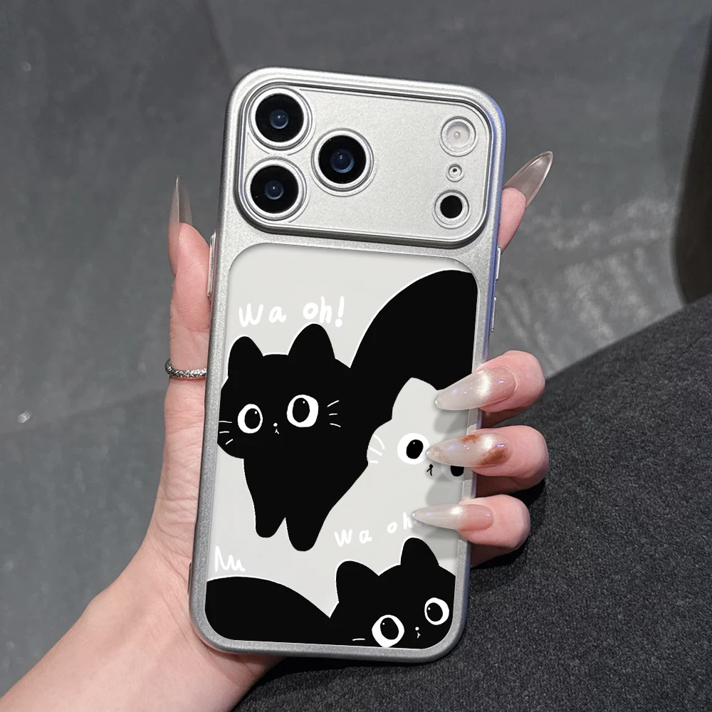 Niedliche Katzen-Schutzhülle für iPhone 13 Pro Max Hüllen iPhone 17 11 12 13 ProMax 16 14 15 Plus 17 Air PC Mattierte Sturzsichere Hülle – Detail 8
