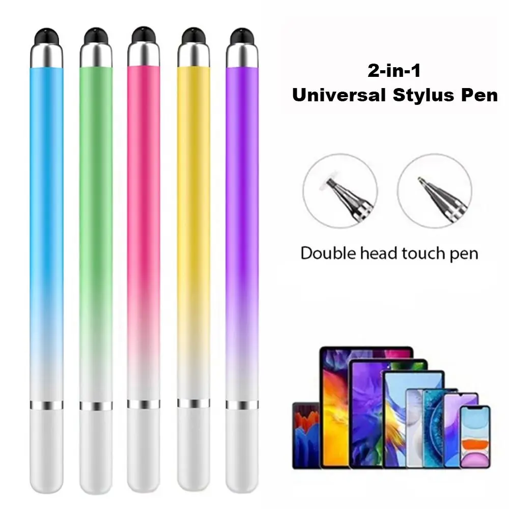 Caneta Stylus Plástica Universal de Alta Precisão, Caneta Touch Screen Capacitiva, Caneta de Desenho, Tablet, Android, iOS, 5Pcs