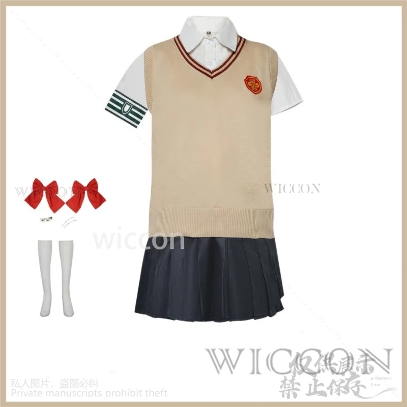 Anime Certain Scientific Railgun Misaka Mikoto Cosplay Costume A Certain Magical Index Wig JK School Uniforms Woman Lovely Suit