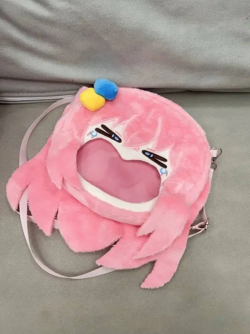 Game BOCCHI THE ROCK Cosplay Gotoh Hitori Transparent Campus Student Zipper Cartoon Backpack Messenger Bags Shoulder Bag