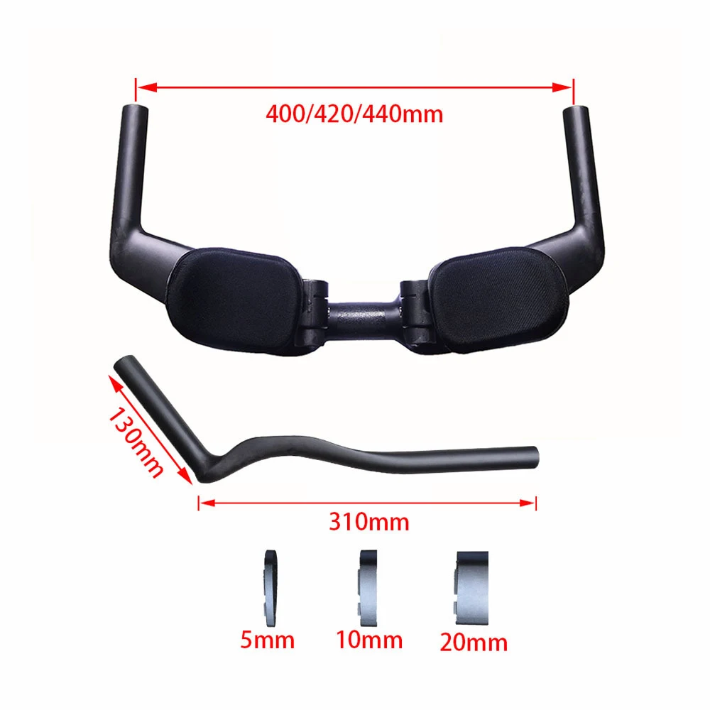 

KOCEVLO-Carbon Handlebar, Road Race Rest Handlebar, TT Bar, Triathlon Bar, 22.2mm, Time Trial Handles Only Bar