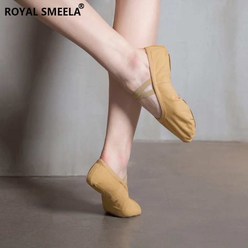 Scarpe da ballo professionali da donna, tutte in tela di cotone, morbide, con doppia fascia elastica, scarpe da balletto con fondo in pelle bovina баernuки