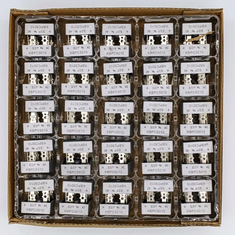 10pcs KBPC5010 KBPC3510 KBPC2510 KBPC1510 KBPC1010 Single Phase Bridge Rectifier 1000V 10-50A 4Pin Square Diode Rectifier Module