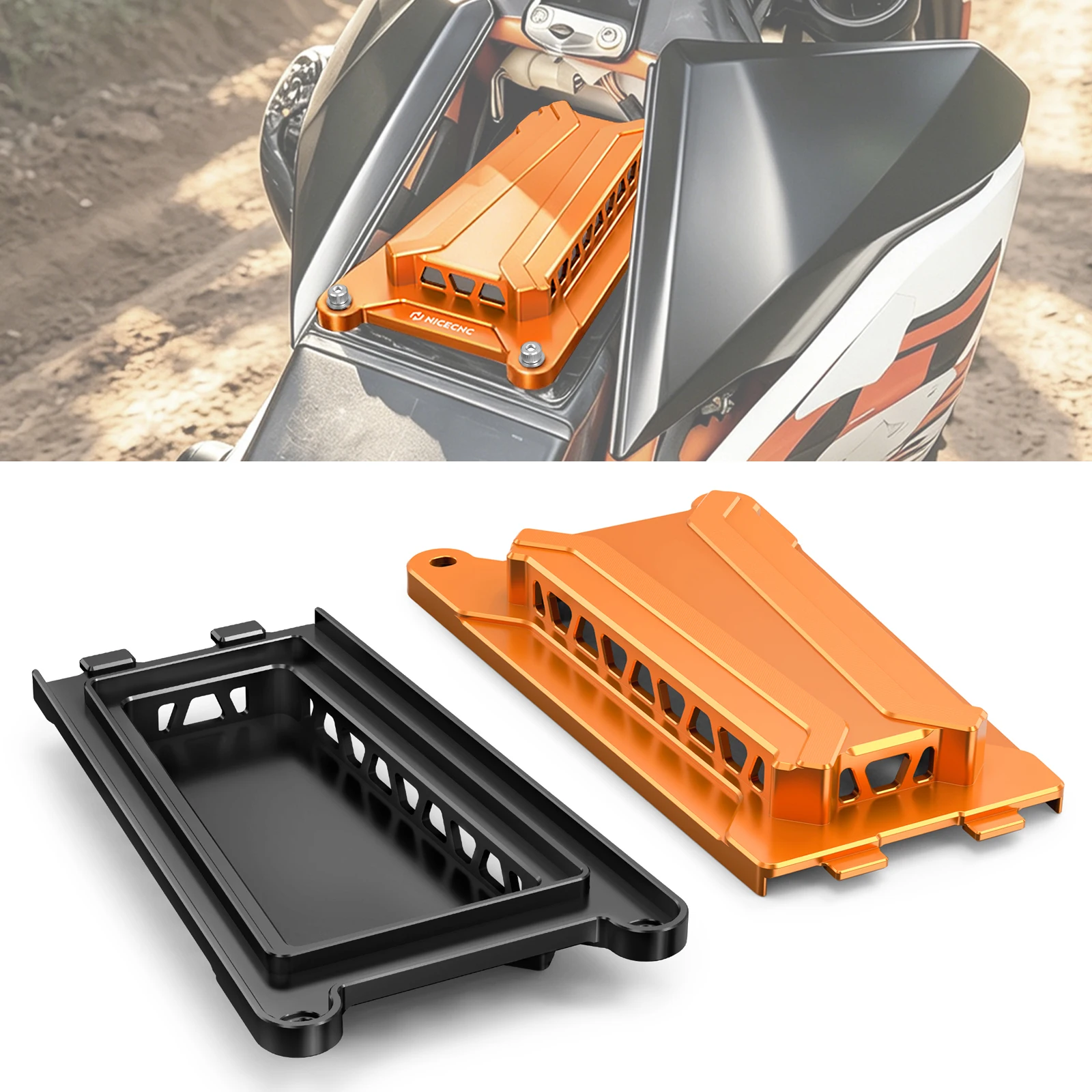 For 08-2025 KTM 690 Enduro R 690 SMC R 690 SMC SMCR Motorcycle Air Filter Airbox Cover for Husqvarna 701 Enduro/Supermoto 16-25