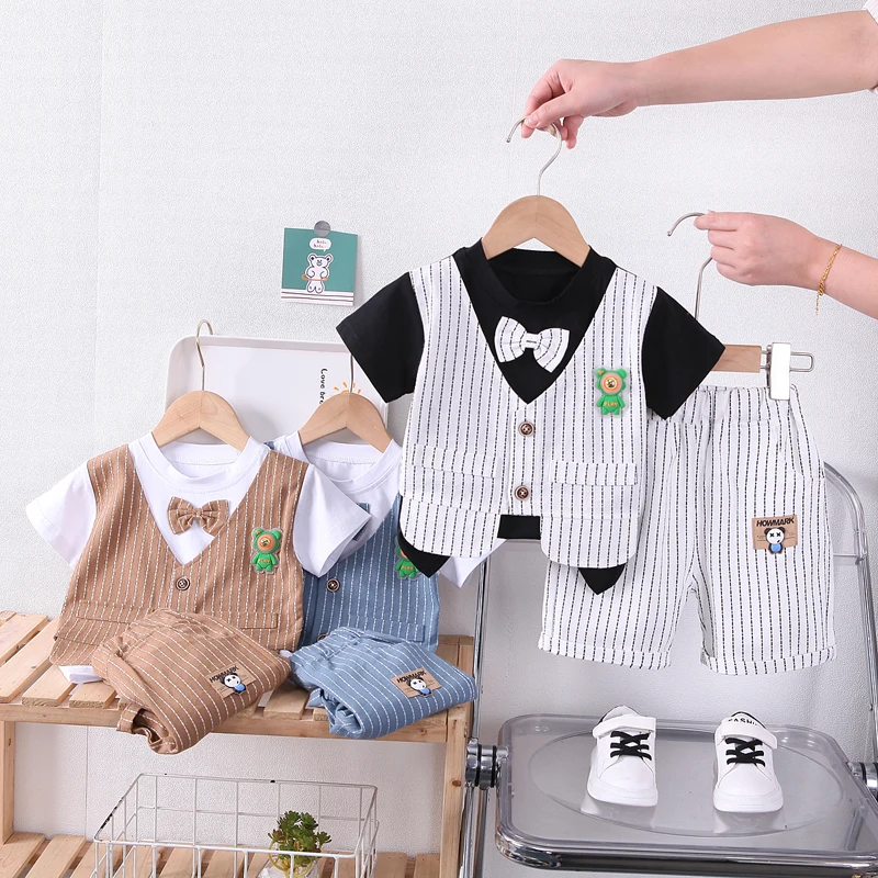 

2025 Summer New Baby Girl Clothes Children Boys T-Shirt Shorts 2Pcs/Set Toddler Casual Costume Infant Outfits Kids Tracksuits