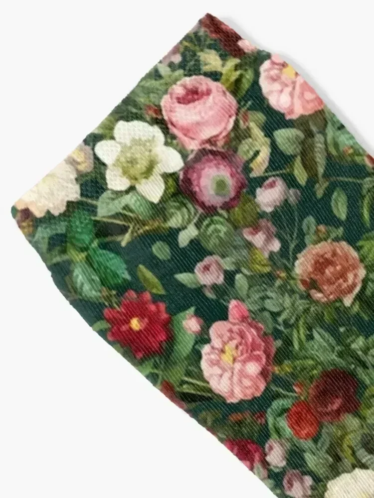 Botanical Garden on Green Socks anime winter gifts anti slip football gifts Male Socks Women's