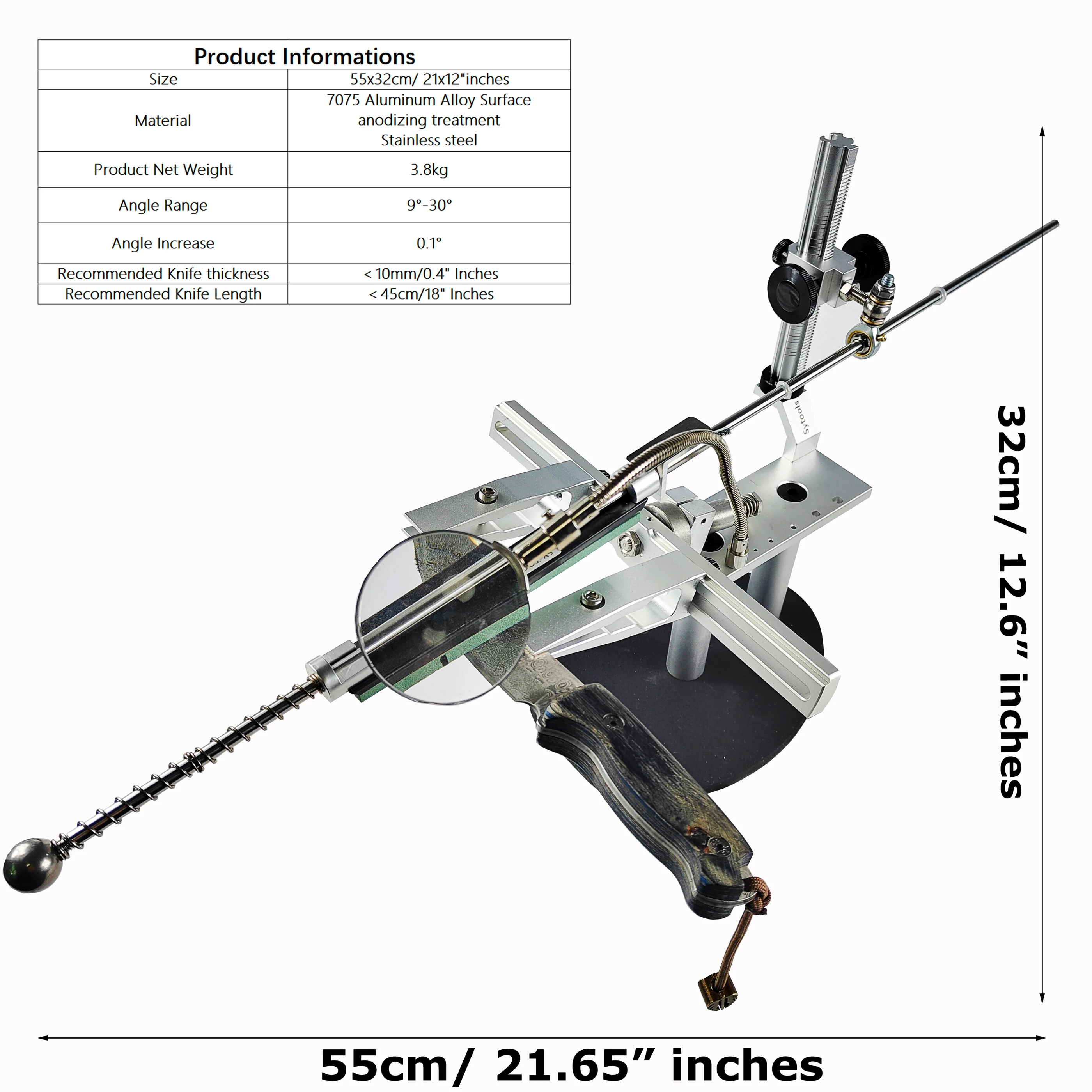 Sy Tools Beast Professional Apex Messerschärfer, Messerschärfsystem für Küchenmesser Outdoor-Werkzeug Schere Schleifen