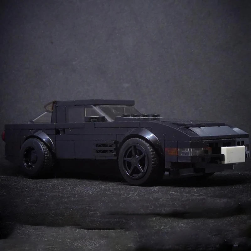 سرعة سباق السيارات نموذج MOC قوالب بناء C4 سيارة رياضية سوداء وحدات التكنولوجيا الأطفال هدايا العيد تجميع اللعب البدلة