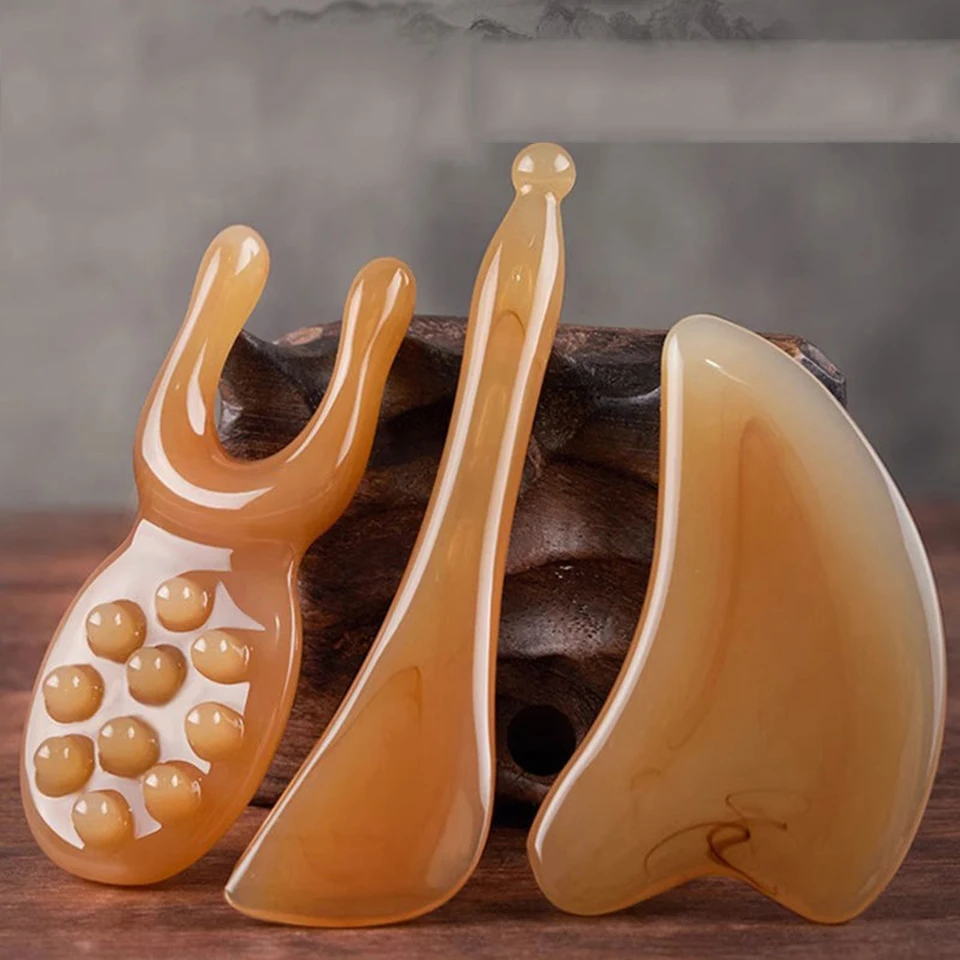Facial Gua Sha Tool for Face Lifting - Resin Scraping Massage Tool for Jawline, Eye, Nose, Neck - Anti-Aging Skin Care GS-1