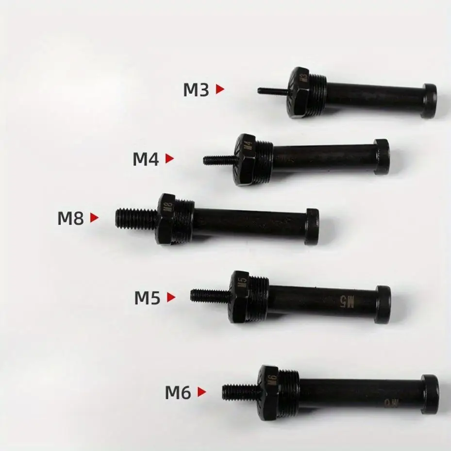 1 Set 26 Pcs Rivet Nut Drill Adapter M3 M4 M5 M6 M8 Metric Mandrel Rivet Nut Thread Insert Aluminium Drill Attachment Tool Set