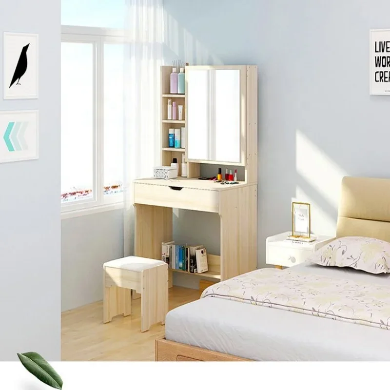 

'Minimalist Dresser Modern Design Storage Wooden Makeup Dresser With Mirror