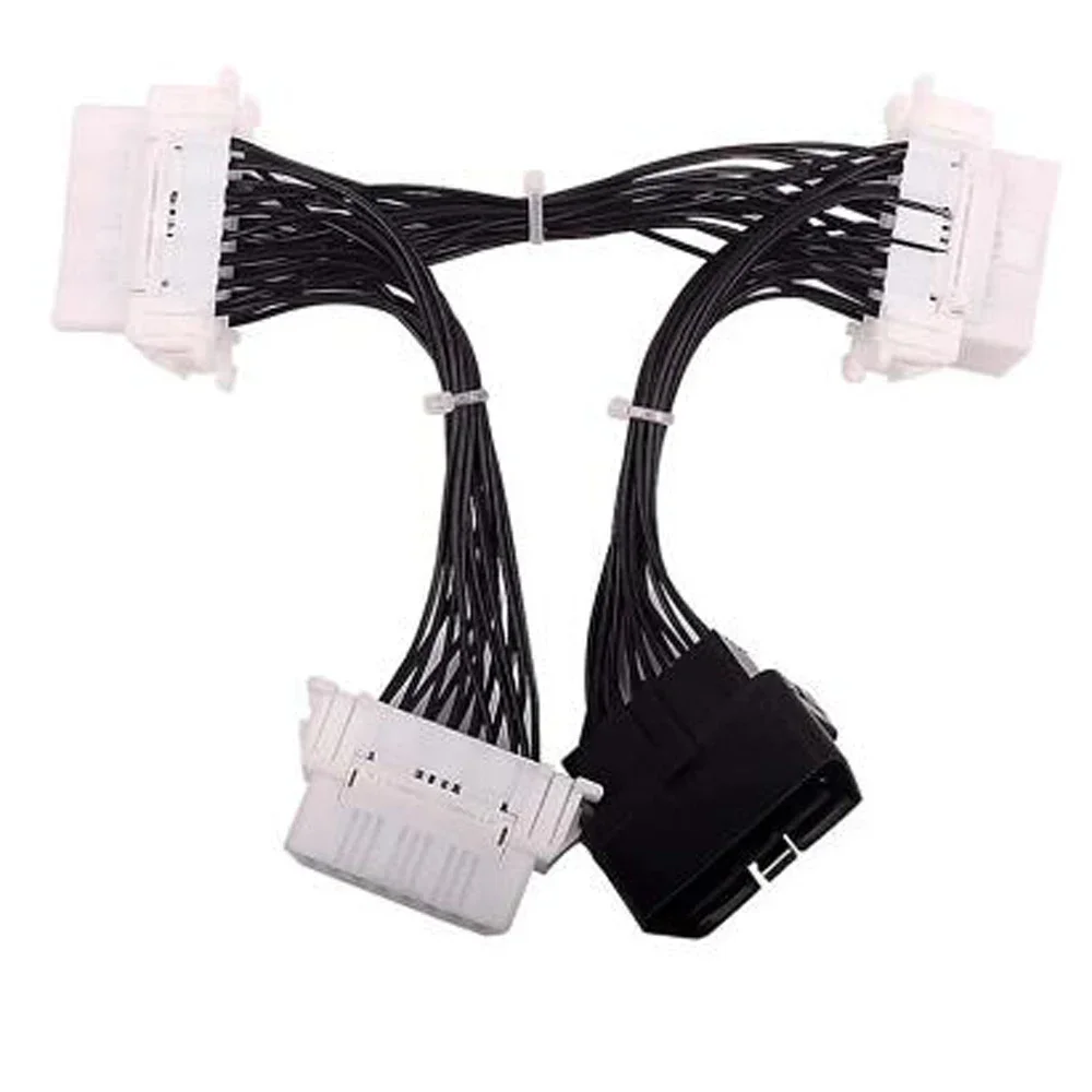 16 pin OBD2 OBDii OBD 2 Splitter Extension Cable one Male to Three Female Y Cable OBD2 splitter OBD2 extension for Icar2 ELM327