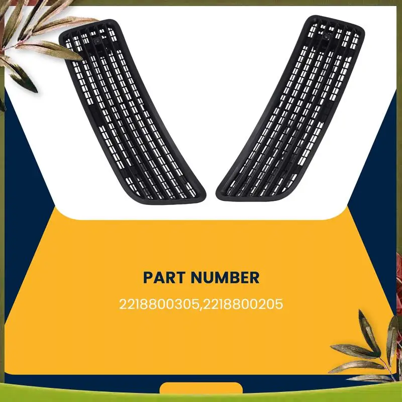 

NEW 1Pair Left & Right Side Hood Upper Grill Vent For 2007-2013 MERCEDES S550 W221