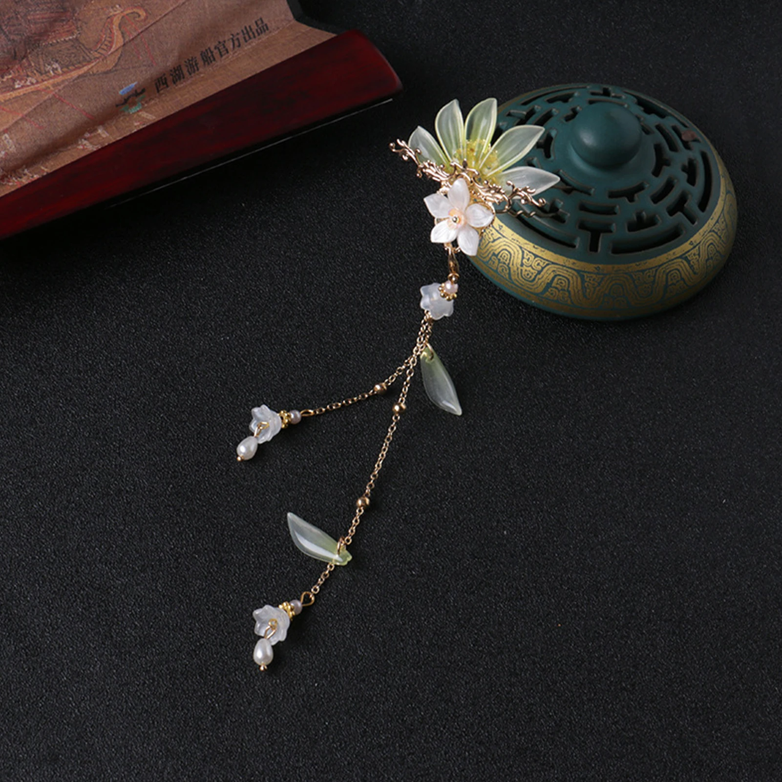 Handmade Hairpins Headgear Ancient Style Hyacinth Hair Chopsticks for Cheongsam Han Clothes Tea Wear Dress