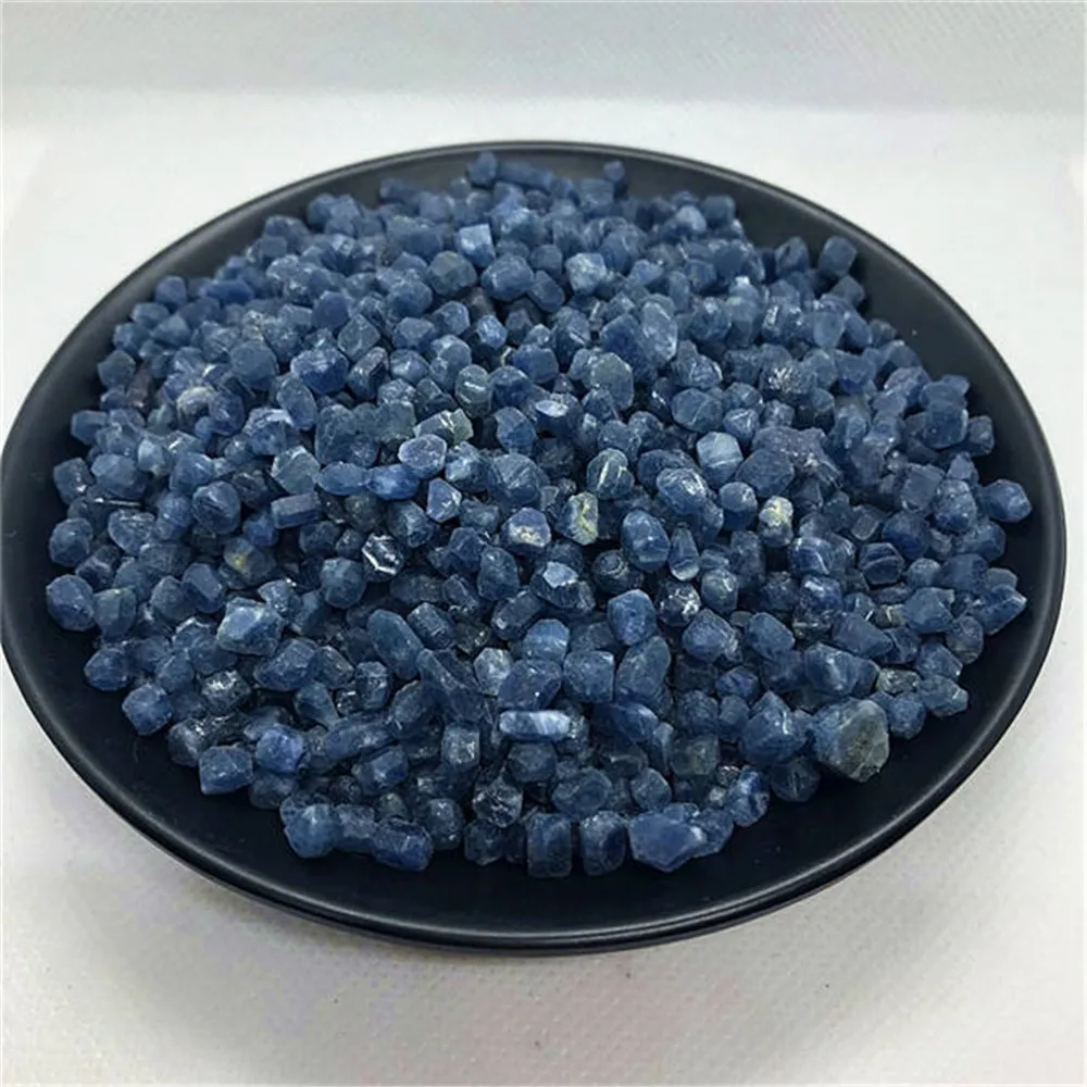 Rare minerals specimen natural quartz crystal blue Sapphire Corundum Rough raw gemstone