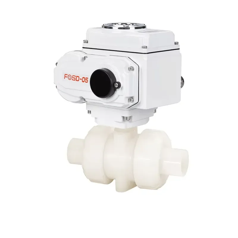 DN25 1 Inch 2 Way ON/off Type 0-10v Control and Regulating Type Signal Motorized Electric 12V PVDF Ball Valve