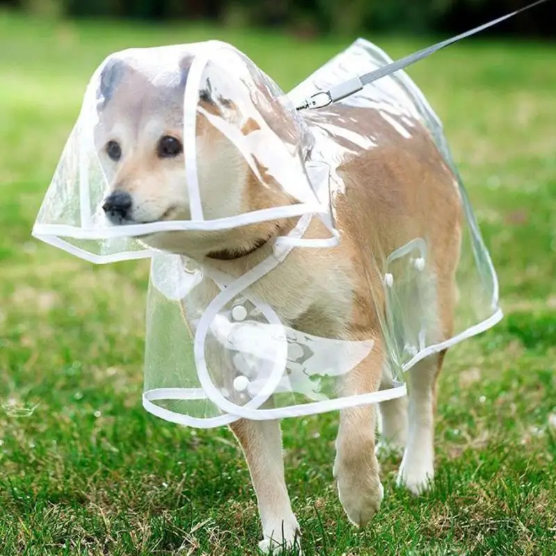 Pet Raincoat Transparent Dog Raincoat Waterproof And Windproof Pet Clothing Large Dog Pet Dog Dog Costume