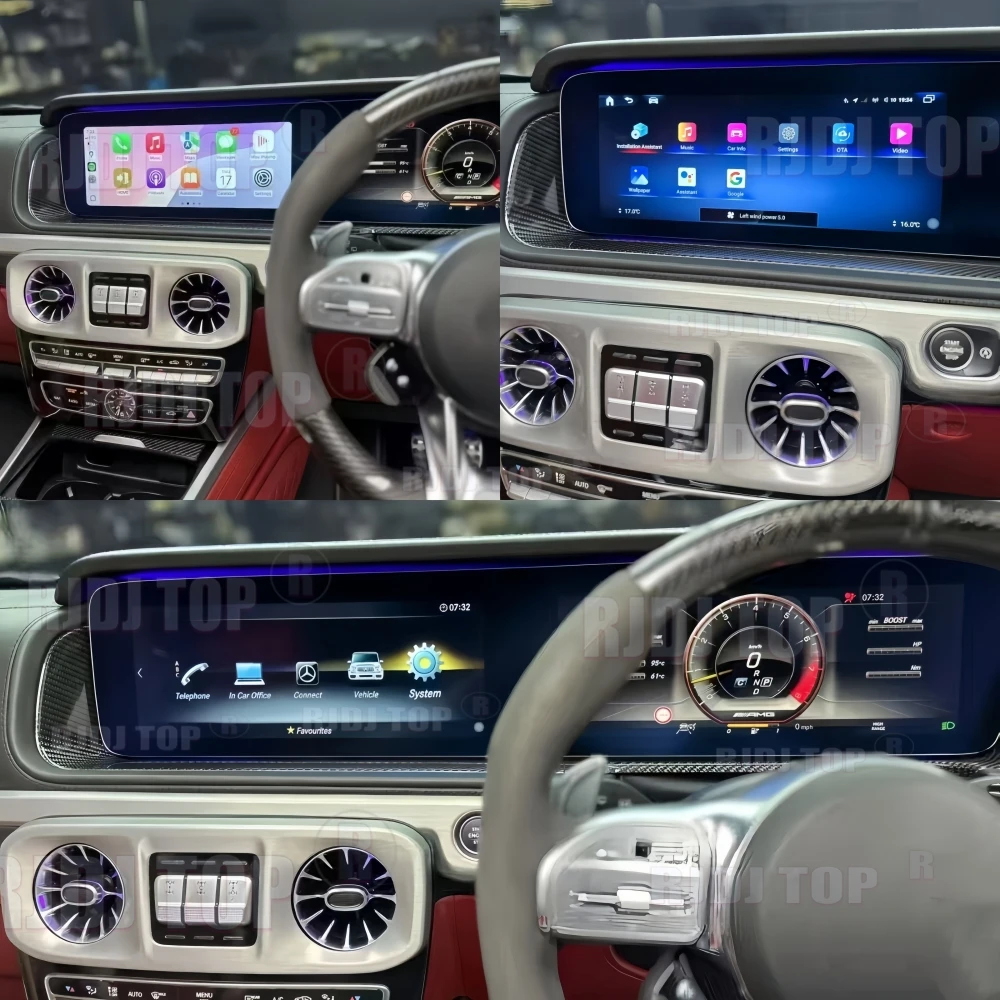 

Двухэкранный Android-плеер для Mercedes-Benz G-класса W463 2018-2025: автомобильное радио, мультимедиа, GPS-навигация, беспроводной CarPlay