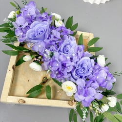 Flower Row Artificial Flowers Wedding Decoration Flower Arch Arrangement Background Flower Wall Table Decor Photo Props