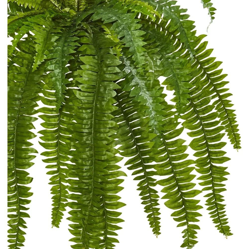 Nearly Natural 35” Boston Fern Artificial (Set of 2) Silk Plants Green