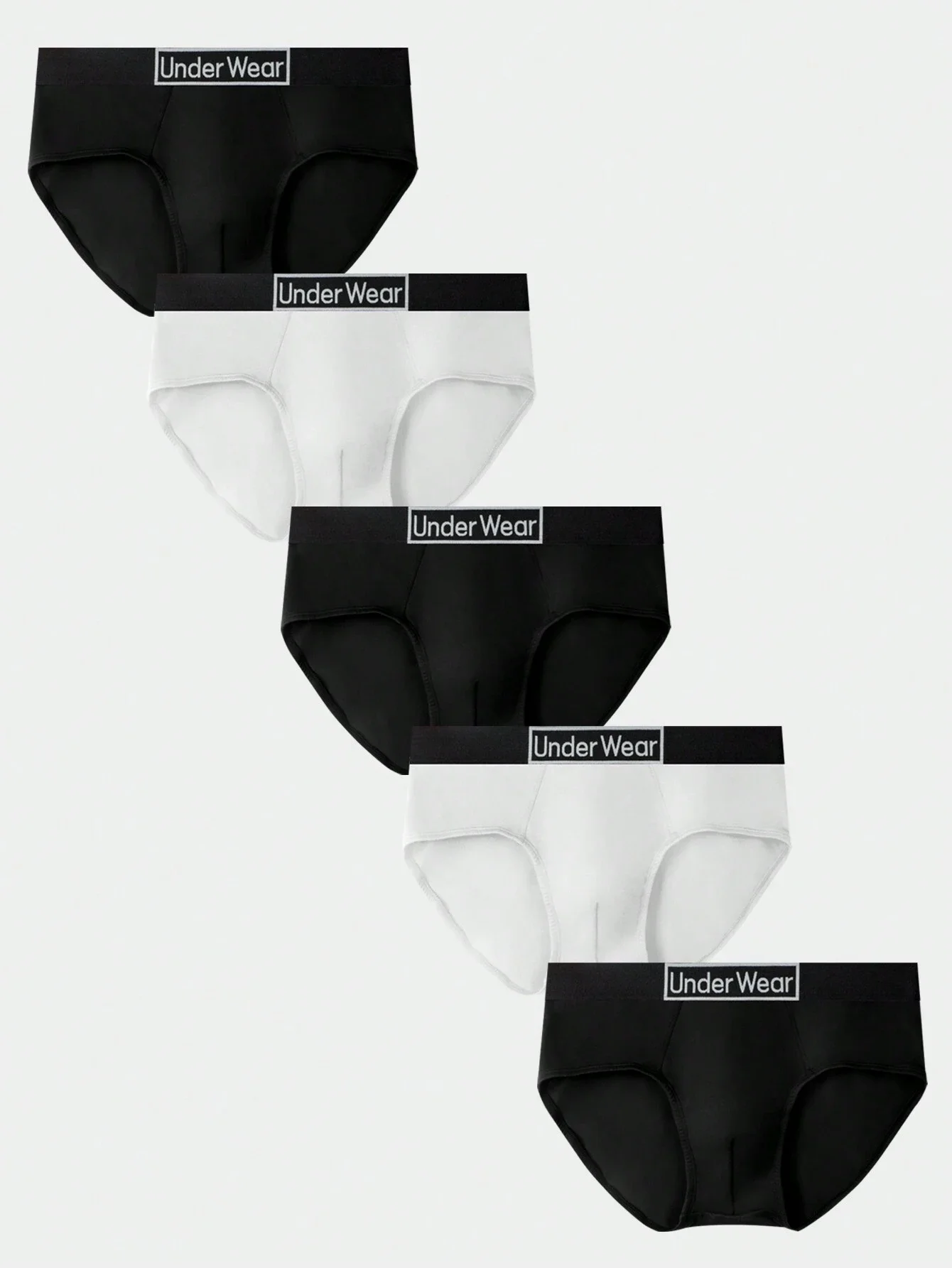 

Mens Letter Print Triangle Briefs 5pcs Set