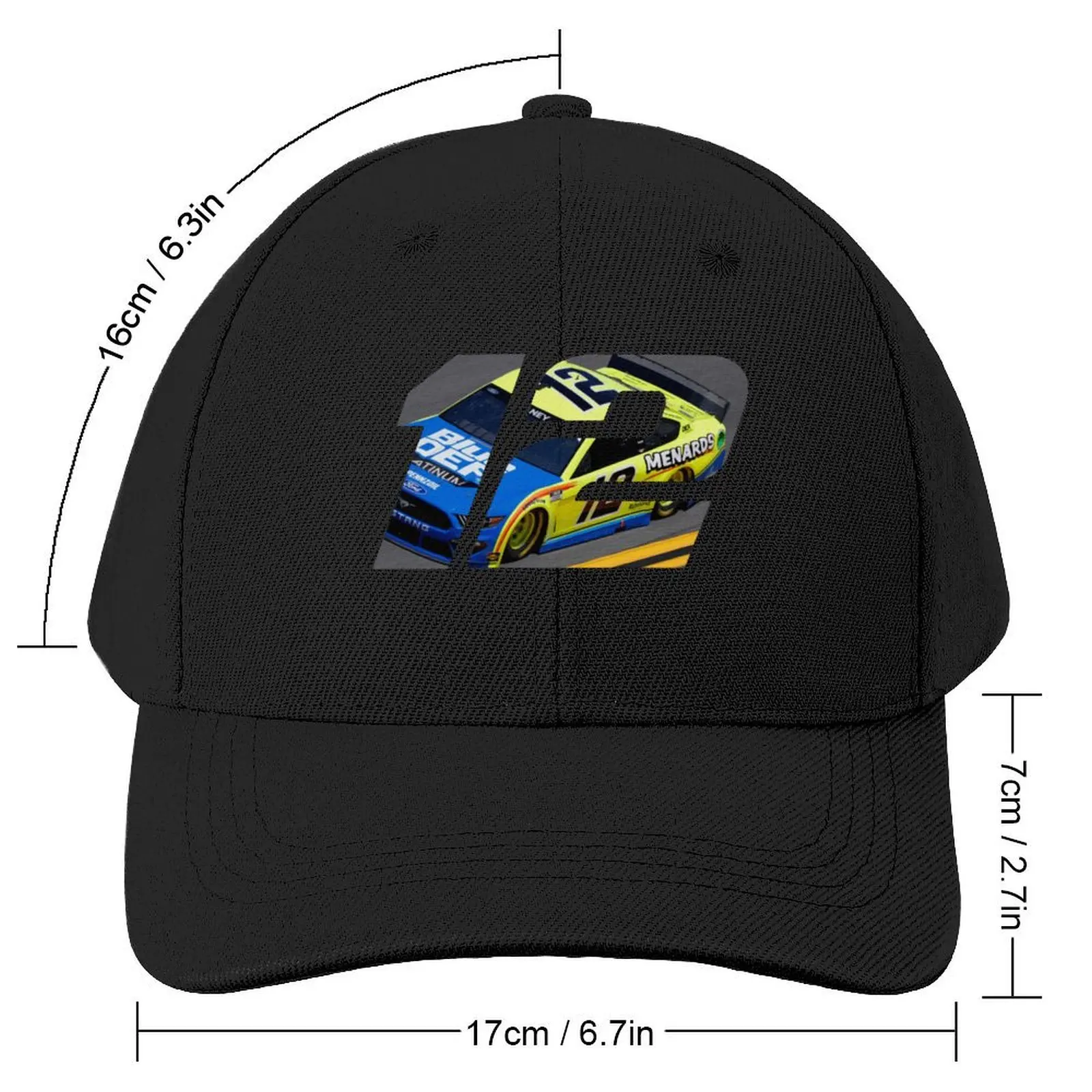 Ryan Blaney Car 12 Baseball Cap birthday western Hat Beach Bag sun hat Elegant Women's Hats Men's