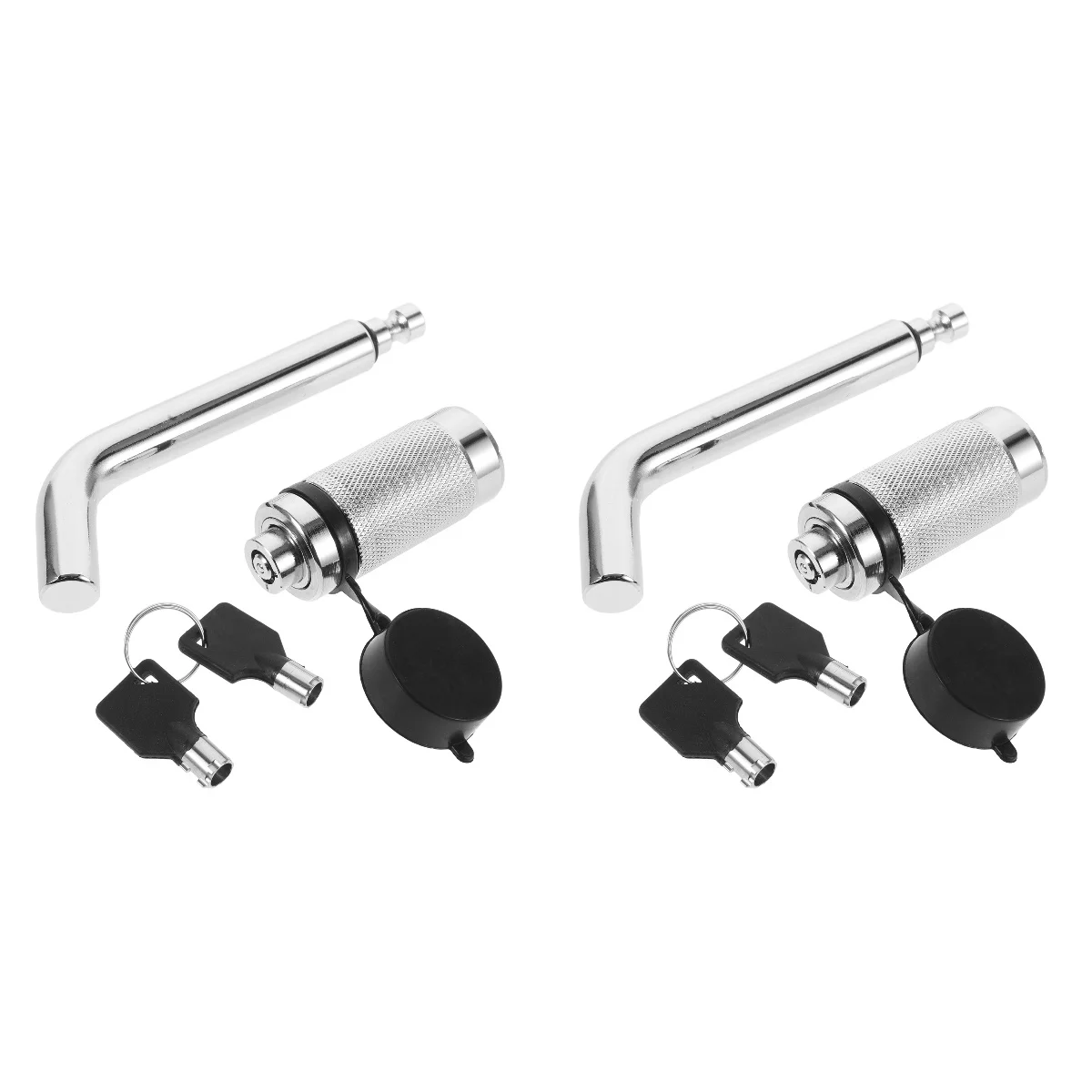 2pcs Hitch Lock Trailer Hitch Lock Tow Lock Pin Head Receiver Lock Trailer Motorhome Supply