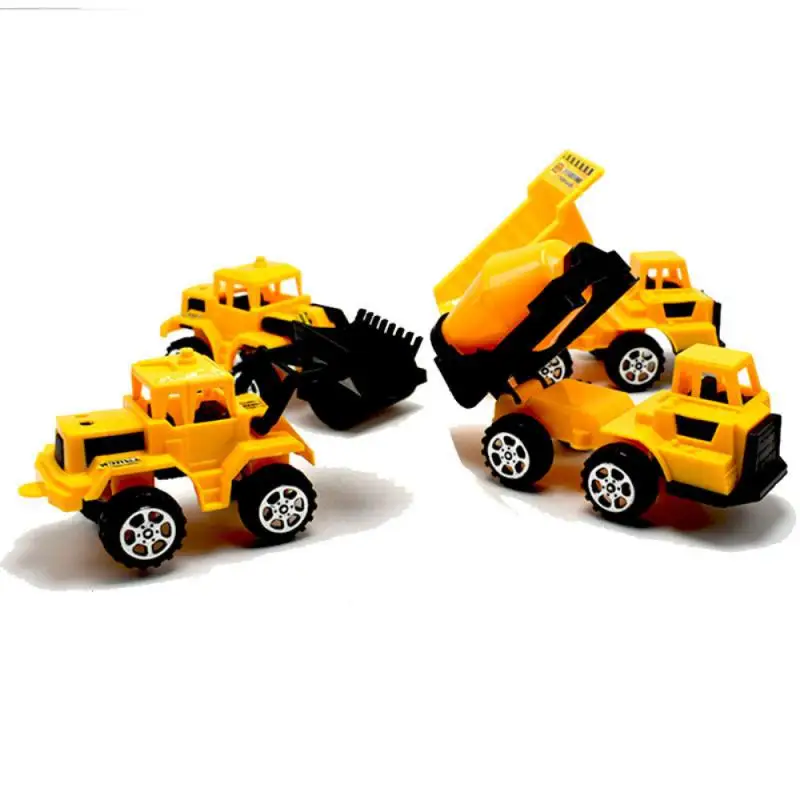 Vehículo de juguete de ingeniería, Mini Vehículo de aleación fundido a presión, modelo de coche de ingeniería deslizante, camión de juguete de plástico, Bulldozer, juguetes de coche de rodillo