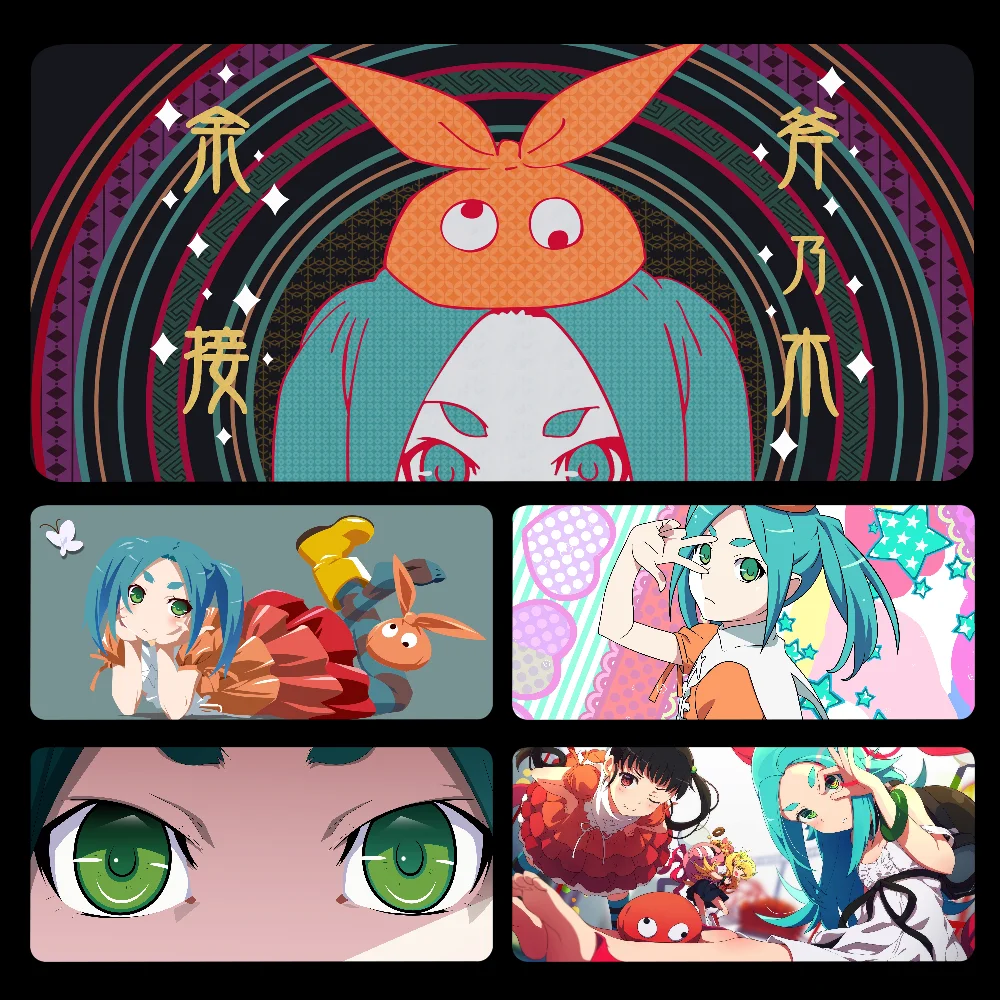 HD-F FCNB M Monogatari Yotsugi Ononoki Mousepad With Pad gaming accessories Prime Gaming XXL Keyboard Pad Stitch Padding Mat