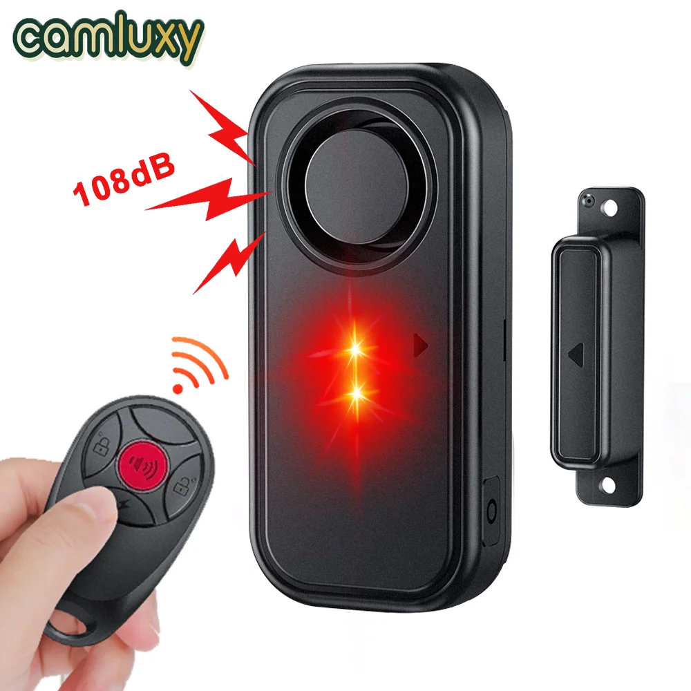 

Camluxy 108dB Outdoor Door Window Magnetic Alarm Wireless Sensor IP66 Waterproof Monitor Burglar Anti theft Home Security