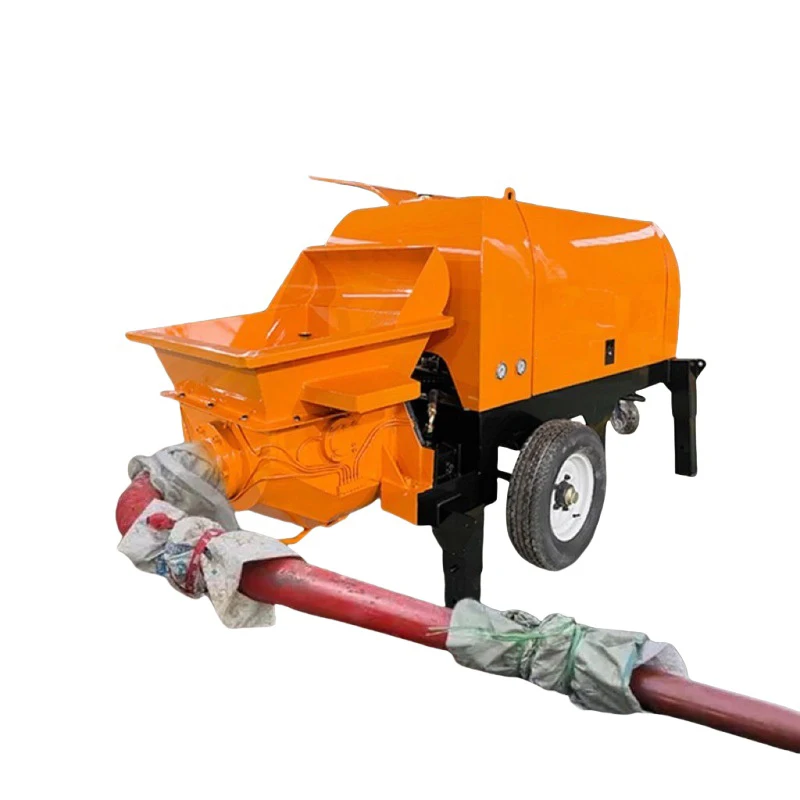 Concrete And Mortar Dual Use Diesel Pump Multi-Function Machine For Mixed Material Delivery and Bumpy Construction Roads