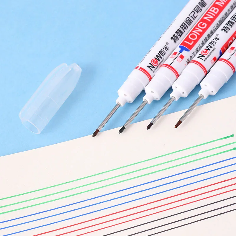 15 قطعة/المجموعة طويلة رئيس علامات القلم الحمام النجارة الديكور متعددة الأغراض حفرة عميقة قلم تحديد أحمر/أسود/أزرق/أبيض الحبر