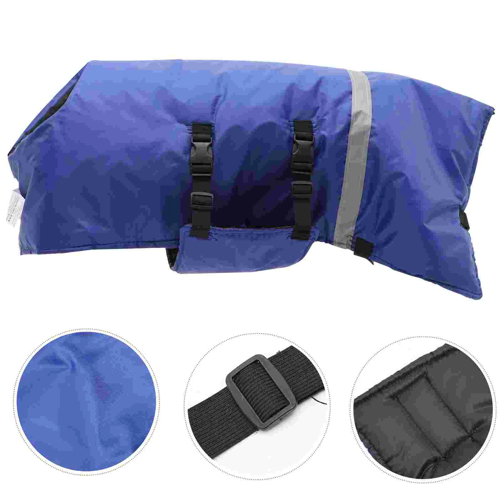 Calf Clothes Vest Women's Winter Jacket Warm Apparel Clothing Goat Blankets for Show Goats Blue Flannel Fleece