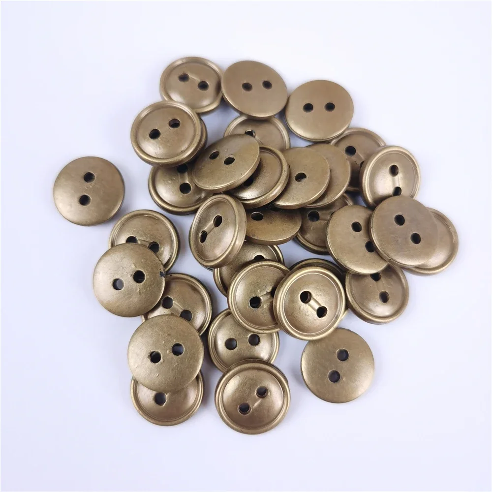 30 pcs 12.5mm 2 Hole Retro two eyed Concave Buttons Fashion Button Women's Denim shirt decoration Sewing