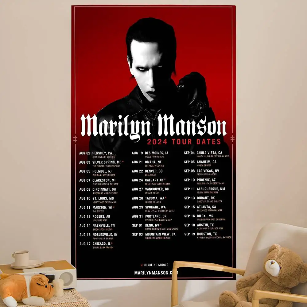 نسيج بوهيمي معلق من M-Marilyn M-Manson لغرفة المعيشة وديكور المنزل والنوم نسيج ياباني