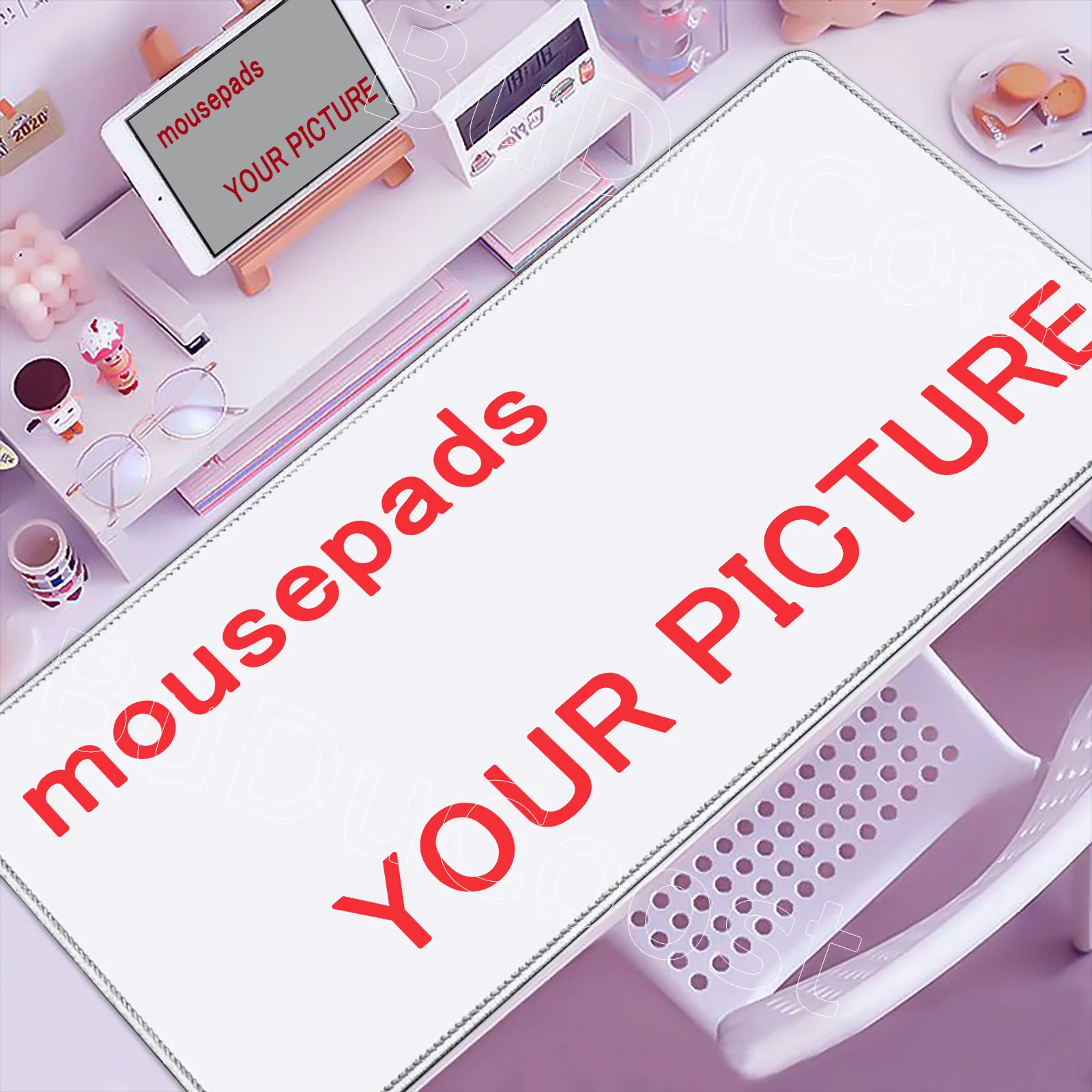 

New HD Printing Image Desk Mat DIY Custom Non-slip Rubber Mouse Pad Large 900x400 Mousepad Anime Logo Office Gaming PC Mousepads