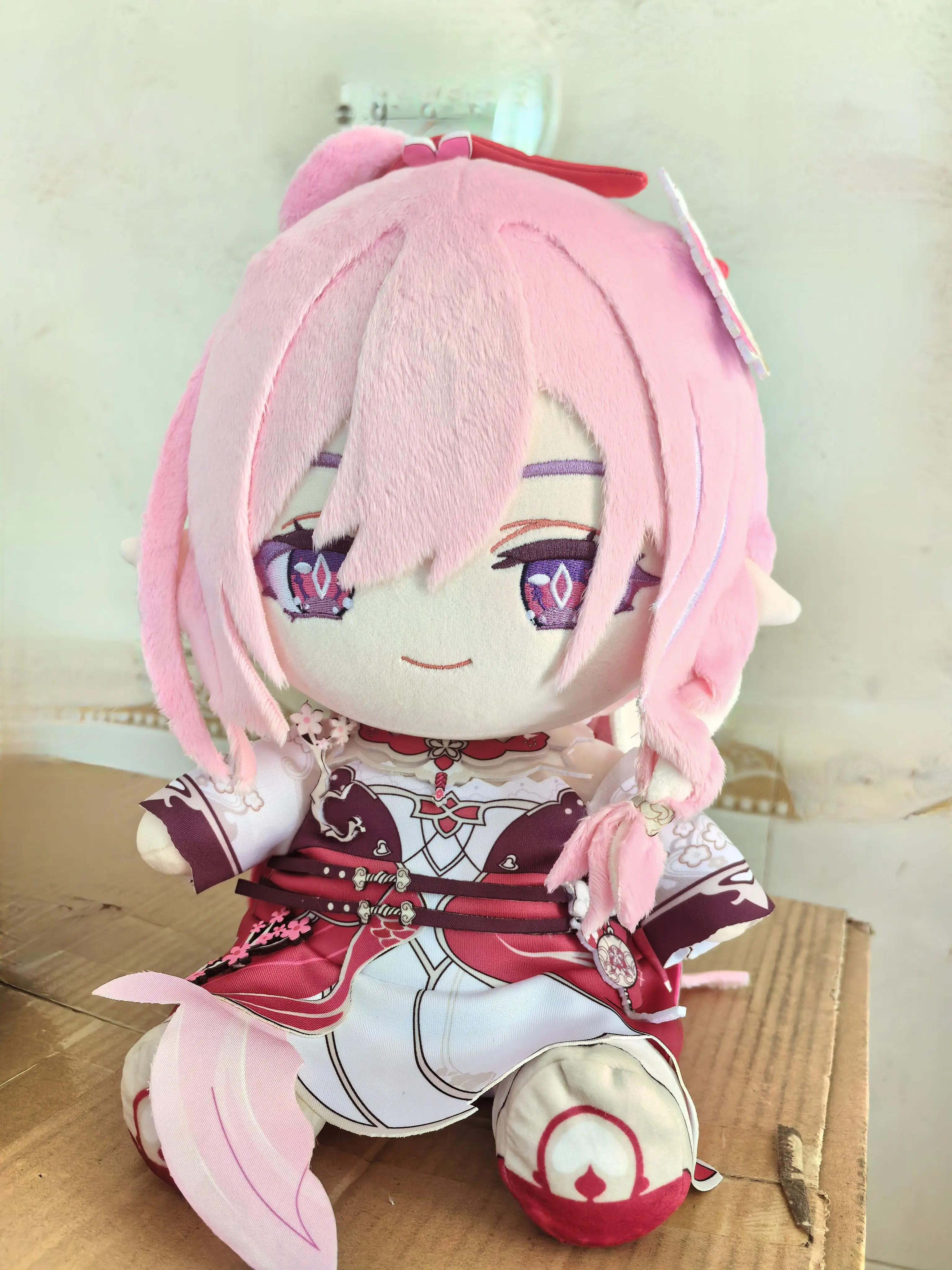 Peluche en coton rembourrée du jeu Honkai Impact 3 Elysia, vêtements au beurre, oreiller doux, figurine d'anime, jouet pour enfants, cadeaux de dessin animé, 30cm