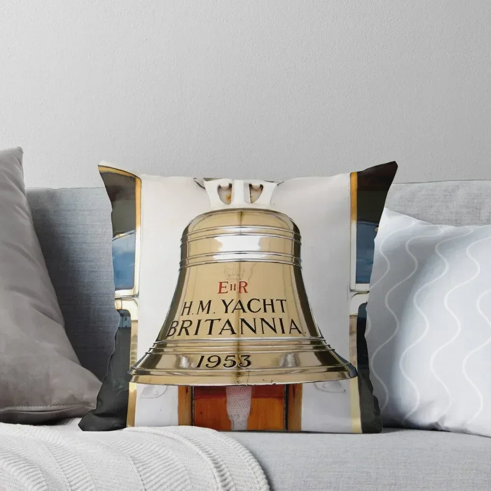 

Ship's Bell, Royal Yacht Britannia Throw Pillow christmas supplies Decorative Cover For Living Room Decorative Cushions pillow