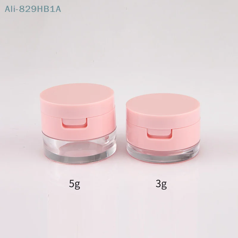 1Pcs 3g/5g Portable Powder Box Empty Loose Powder Container With Sieve Mirror Cosmetic Sifter Loose Jar Travel Makeup Container