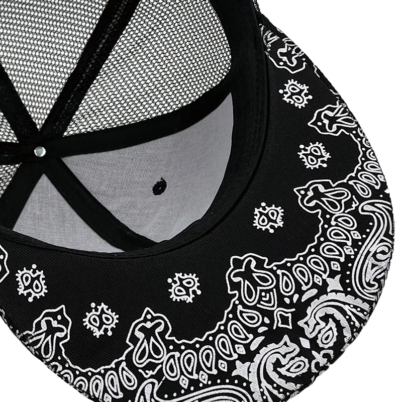 New Brand Paisley Snapback Cap Cotton high quality Summer Baseball Cap For Men Women Dad net Mesh Hat hip hop Bone