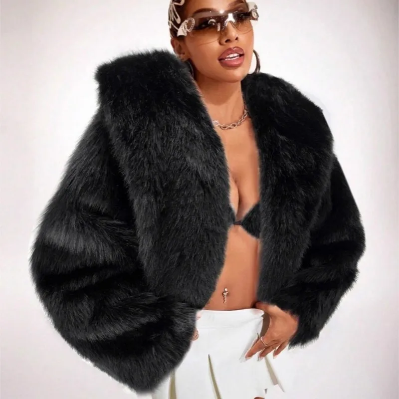 

2025 Plus Size Womens Faux Fur Coat New Winter Style Mid-Long Length Thickened & Warm Outerwear for Women Coat Jackets Tops