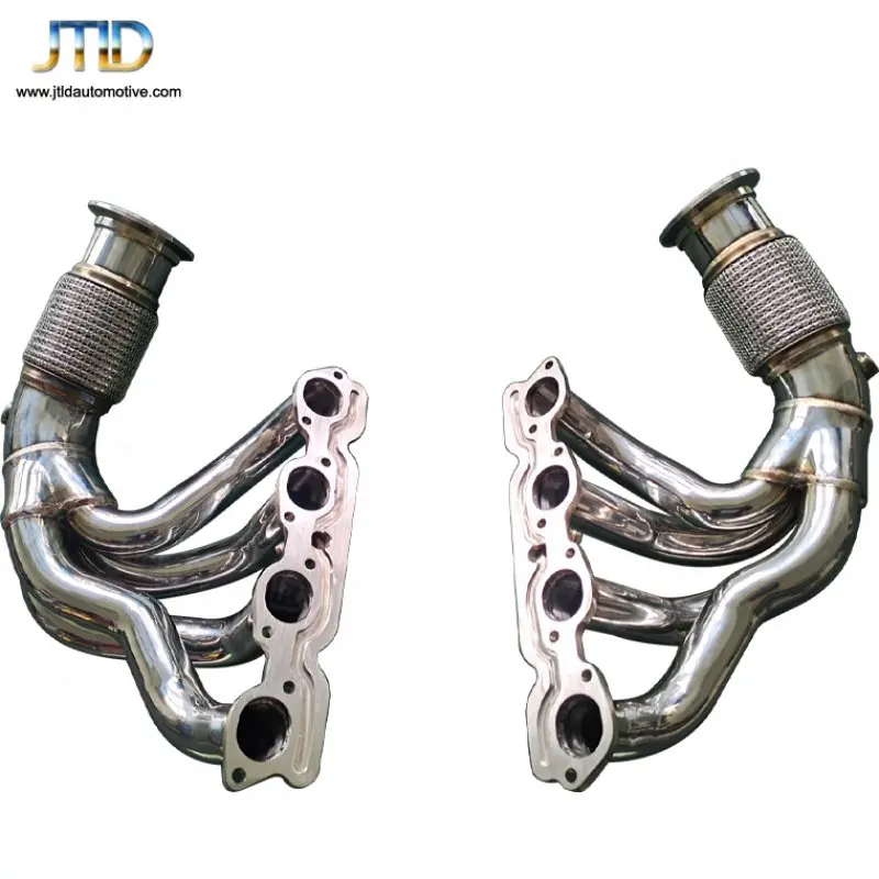 جودة عالية 304 الفولاذ المقاوم للصدأ البولندية الطاقة الملتوية مرنة النازل Exh-aust رأس المنوع لفيراري 458 #4