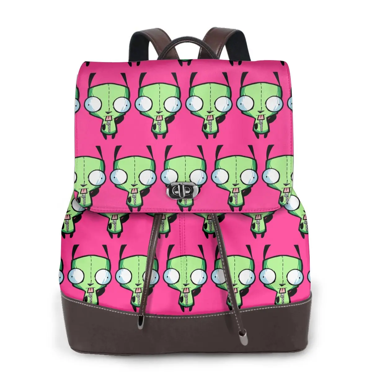 Invader Zim Madness Bookbag School Student Bags Hiking Travel Daypack for Women Fashion Derma Backpack
